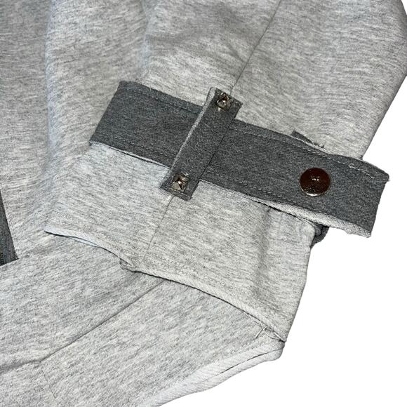 Orly Fleece Jacket Full Zip Asymmetric Sweatshirt Studded - Picture 8 of 14